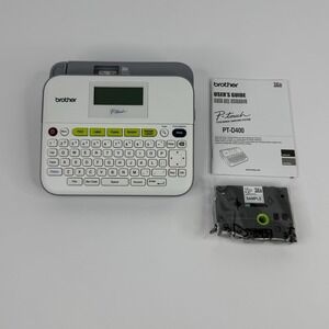 Brother P-Touch Label Maker PT-D400 Gray/White With 12mm Tape Tested Working